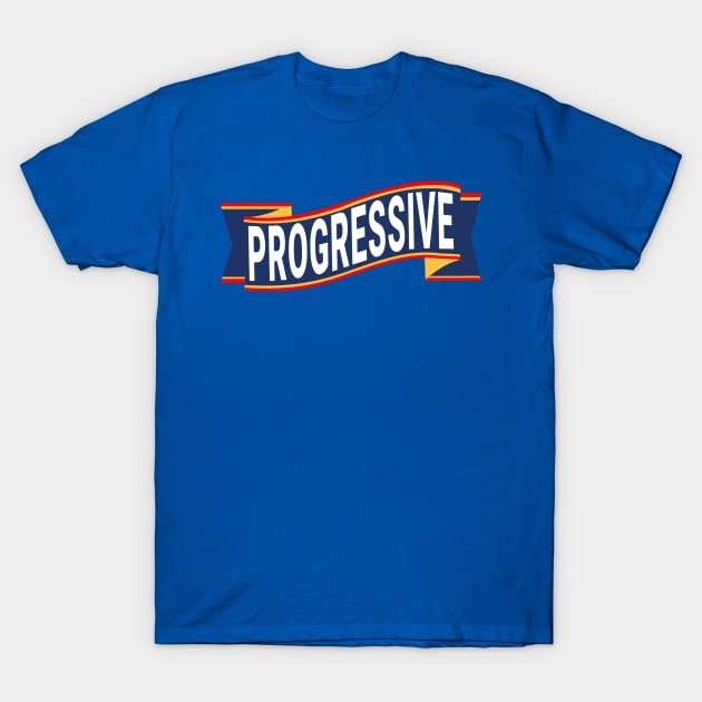 Progressive Liberal Democrat Banner Logo T-Shirt by MMROB